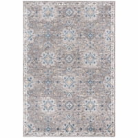 Deco2Day - Alfombra Bergen B - 200 X 290 Cm - Gris / Azul