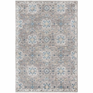 Deco2Day - Alfombra Bergen B - 160 X 230 Cm - Gris / Azul