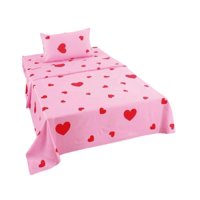 Casa Sol - Sabanas Infantil De Verano Corazón Niña 1 Plaza