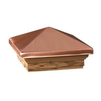 Universal Consumer Products Inc - Tapones Decorativos Para Postes, Madera De Cobre, 10 Cm X 10 Cm