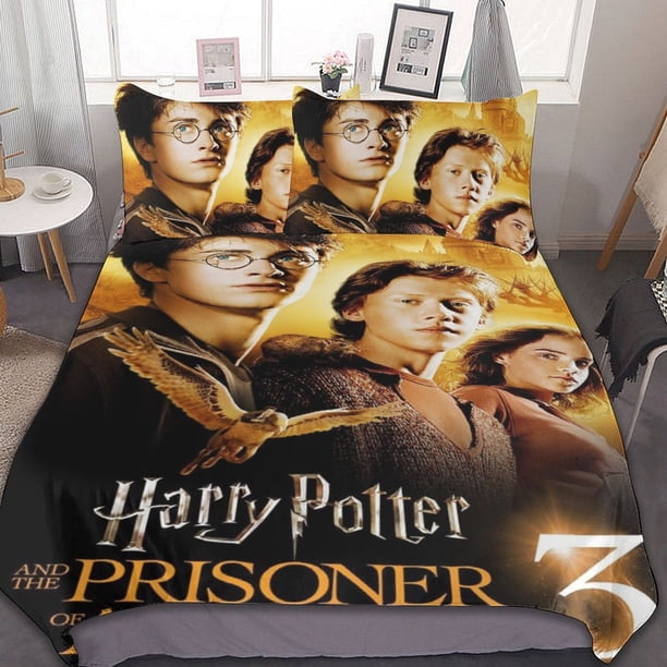 Harry Potter 3-Piece Bedding Set Warm And Comfortable Soft Duvet Cover Bed Set for Boys Girls Kids Adult Bedroom All Season