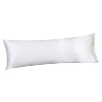 Magideal - Funda De Almohada De Cuerpo De De Fibra De Poliéster 51X137Cm Sin Cremallera Funda De Almohada Larga Suave Para Dormitorio Boda Viajes Lavable A , Blanco