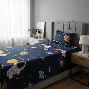 Teng Fei - Juego De Sábanas Diseño Infantil Plaza Y Media Astronauta