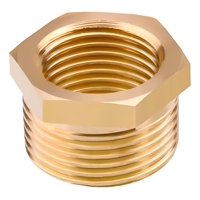Genérica - Niple Buje Bushing 1/4 Hi- 1/2 He Conector Bronce Manómetro
