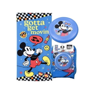 Mashini - Toalla Niño Niña Con Frisbee Y Bolsa Mickey