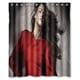 thumbnail image 1 of Cortina de ducha con estampado de Irina con vestido rojo, juego de cortinas de baño con ganchos, tamaño 60 x 72 pulgadas, 1 of 3