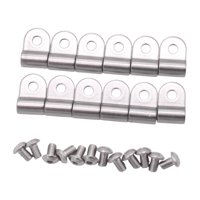 Ioensy - 12 Abrazaderas De Línea De Freno De 3/16"" De Alto Rendimiento Para Retenedores De Línea De Freno. Accesorios.