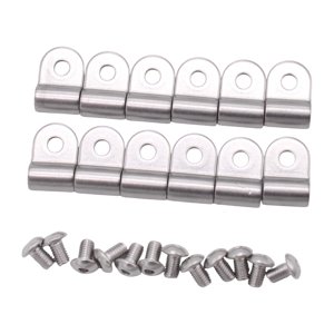 Ioensy - 12 Abrazaderas De Línea De Freno De 3/16"" De Alto Rendimiento Para Retenedores De Línea De Freno. Accesorios.