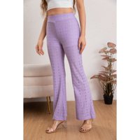 Likeshop - Pantalón Flare Playero Mujer Broderie Juvenil Verano 5007