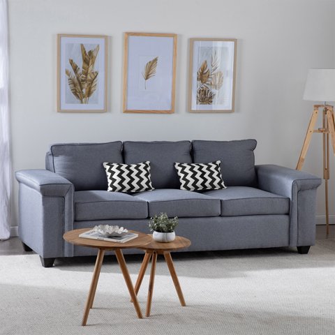 Muebles Cottoni - Sofá 3 Cuerpos Sicilia Tela Gris