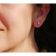 thumbnail image 2 of Pendientes Punto Luz Piedra Gema Moissanita Rosa Certificado, 2 of 3