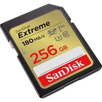 Tarjeta De Memoria Sd Extreme 256Gb Sandisk 180Mb/S Sdxc Uhs-I