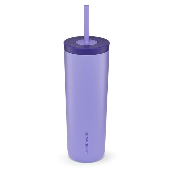 Vaso LifeStraw Go Serie Thistle Morado 500 mL Acero Inoxidable