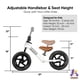 thumbnail image 5 of Bicicleta Balance KRIDDO para niños pequeños de 18 meses a 5 años, 12 pulgadas, WH, 5 of 6