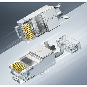 Ugreen - Conector Rj-45 Blindado 10Un (Bag) Cat7 10Gbps Nw193