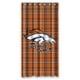 thumbnail image 1 of Cortina de ducha de los Denver Broncos, juego de cortina de baño con ganchos, tamaño 36 x 72 pulgadas, 1 of 3