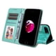 thumbnail image 2 of Funda tipo cartera FOXDOCK para iPhone 7 Plus/8 Plus , diseño girasol en relieve, cuero PU, cierre magnético, soporte y tarjetero, 2 of 5