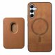 thumbnail image 5 of Funda de Cuero Magnética con Tarjetero para Samsung Galaxy A35 Cubierta Delgada Marrón, 5 of 5