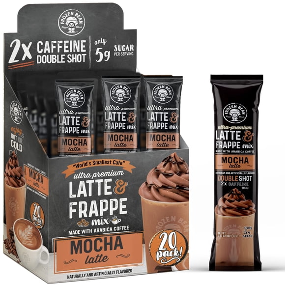 Mezcla Instantánea de Mocha Latte Frappe The Frozen Bean 20 Sobres