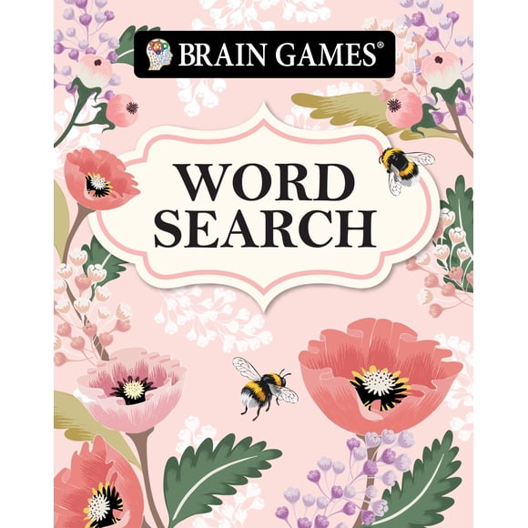 Brain Games: sopa de letras portátil con portada floral