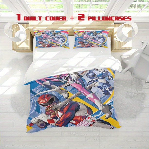 3pcs Super Team Attack Printed Bedding Set Soft Cover and Two Pillowcases Ideal for All Seasons