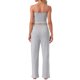 thumbnail image 3 of INSPIRE CHIC Conjunto de pijama de punto de jersey para mujer, cami ajustable y pantalones de pierna ancha con bolsillos XS Gris, 3 of 6