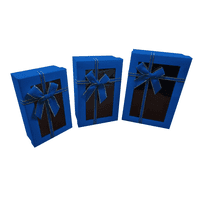 Genérico - Caja Rectangular Triple Ventana Azul X1 Uni