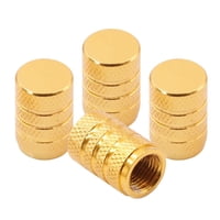 Magideal - 4 Piezas Tapas De Vástago De Válvula De Neumático Tapas De Aire De Neumático A Prueba De Polvo Con Anillo De Goma O Cubiertas De Vástago De Aleación Oro