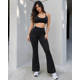 thumbnail image 1 of Conjunto Deportivo Mujer Peto y Calza Flare Cintura Alta Gym, 1 of 5