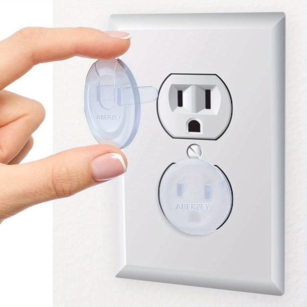 10 Pc Outlet Covers, Baby Proofing Safety Child Secure Electric Plug Protectors, With Hidden Handle Square Socket Covers , For Electrical Outlets Baby Safety Plug Covers, For Kids Toddler Protectio