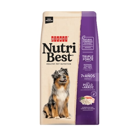Nutribest Para Perros Senior 7+ Años Pollo Y Arroz 15 Kg.