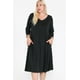 thumbnail image 1 of Vestido con Vuelo, Cuello en V y Bolsillos Ocultos, 1 of 5