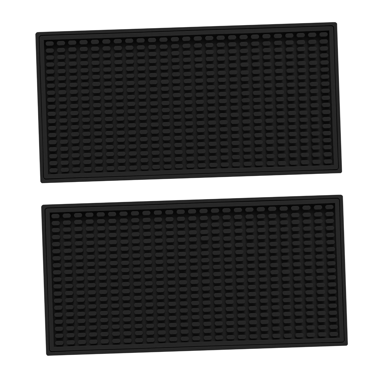 Bothyi - 2 Alfombrillas De Silicona Antideslizantes Para Barra De Café, Color Negro, Para Mostrador De Cocina.