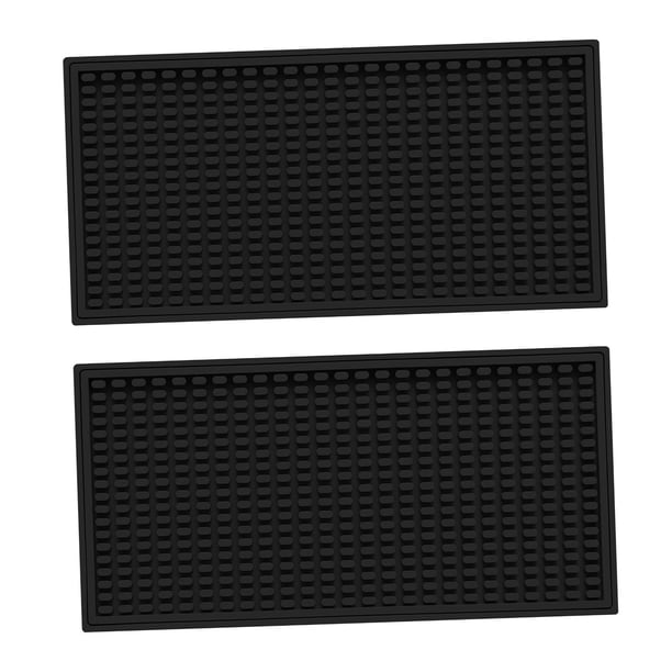 2 Alfombrillas De Silicona Antideslizantes Para Barra De Café, Color Negro, Para Mostrador De Cocina.