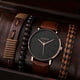thumbnail image 1 of 3pcs/set Men's Casual Analog Watch And Classic Bracelets Set (1 Watch+2 Bracelets), 1 of 5