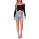 thumbnail image 2 of INSPIRE CHIC Pantalones Cortos de Halloween para Mujer con Lentejuelas Brillantes de Cintura Media Sólida Brillo Cóctel Cintura Elástica Azul Claro L, 2 of 6
