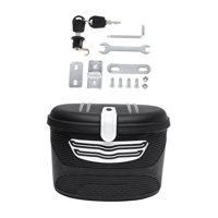 Magideal - Cesta Para Bicicleta Eléctrica, Portaequipajes Para Bicicleta, Diseño Con Candado, Organizador De Artículos Diversos, Práctica Cesta Para Ciclismo De Negro Blanco S