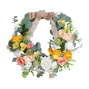 Magideal - De Flores Rosas Artificiales Para Puerta Delantera, Colgador De Flores Artificiales Para Interiores, De Natural Para