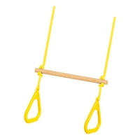 Magideal - Barra De Columpio Con Anillas De Gimnasia, Juego De Barra De Mono, Capacidad De Carga 150 Kg, Zona De Juegos Amarillo