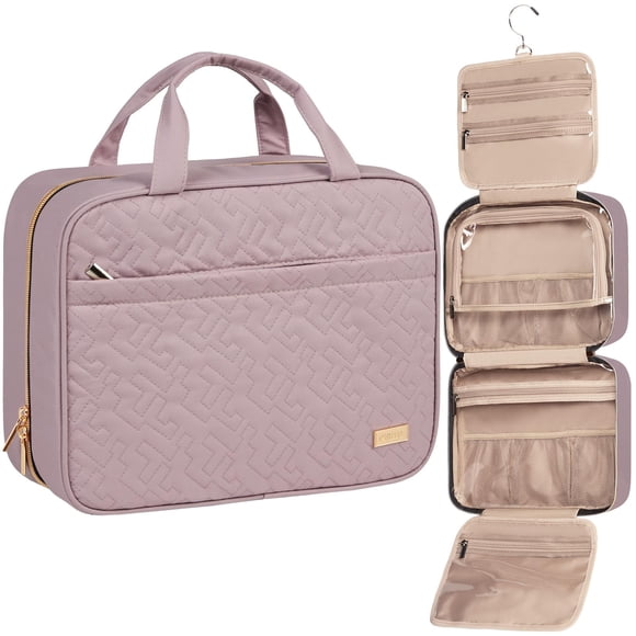 Bolsa de aseo NISHEL 24x11x23 cm con organizador colgante de maquillaje