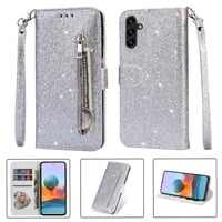Funda Para Foxdock Elegante Funda Samsung Galaxy A54 5G Glitter Con Cremallera-Ideal Para El Uso Diario