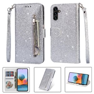 Funda Para Foxdock Elegante Funda Samsung Galaxy A54 5G Glitter Con Cremallera-Ideal Para El Uso Diario