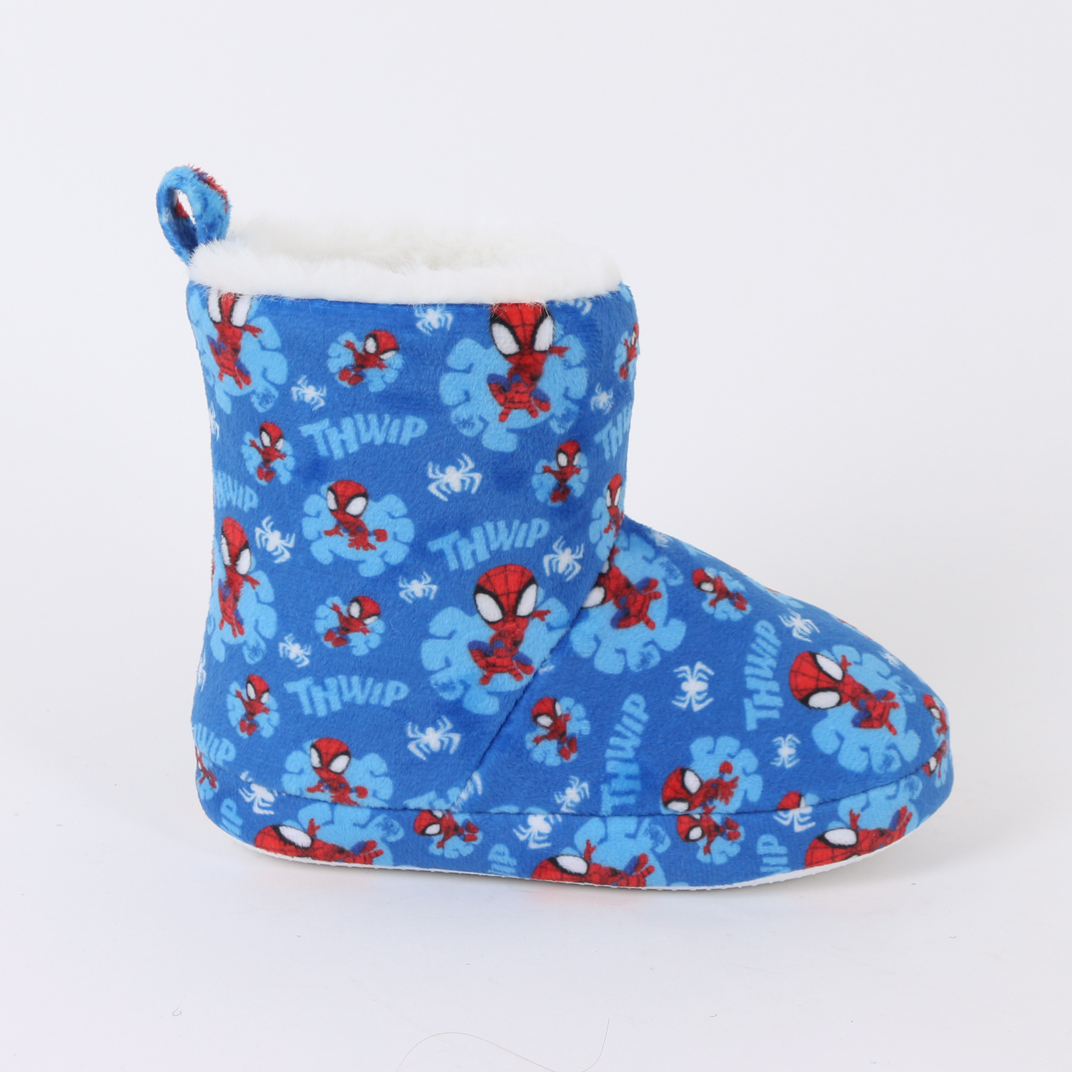 Pantufla Bota Niño Invernal Full Print Spidey Azul Marvel