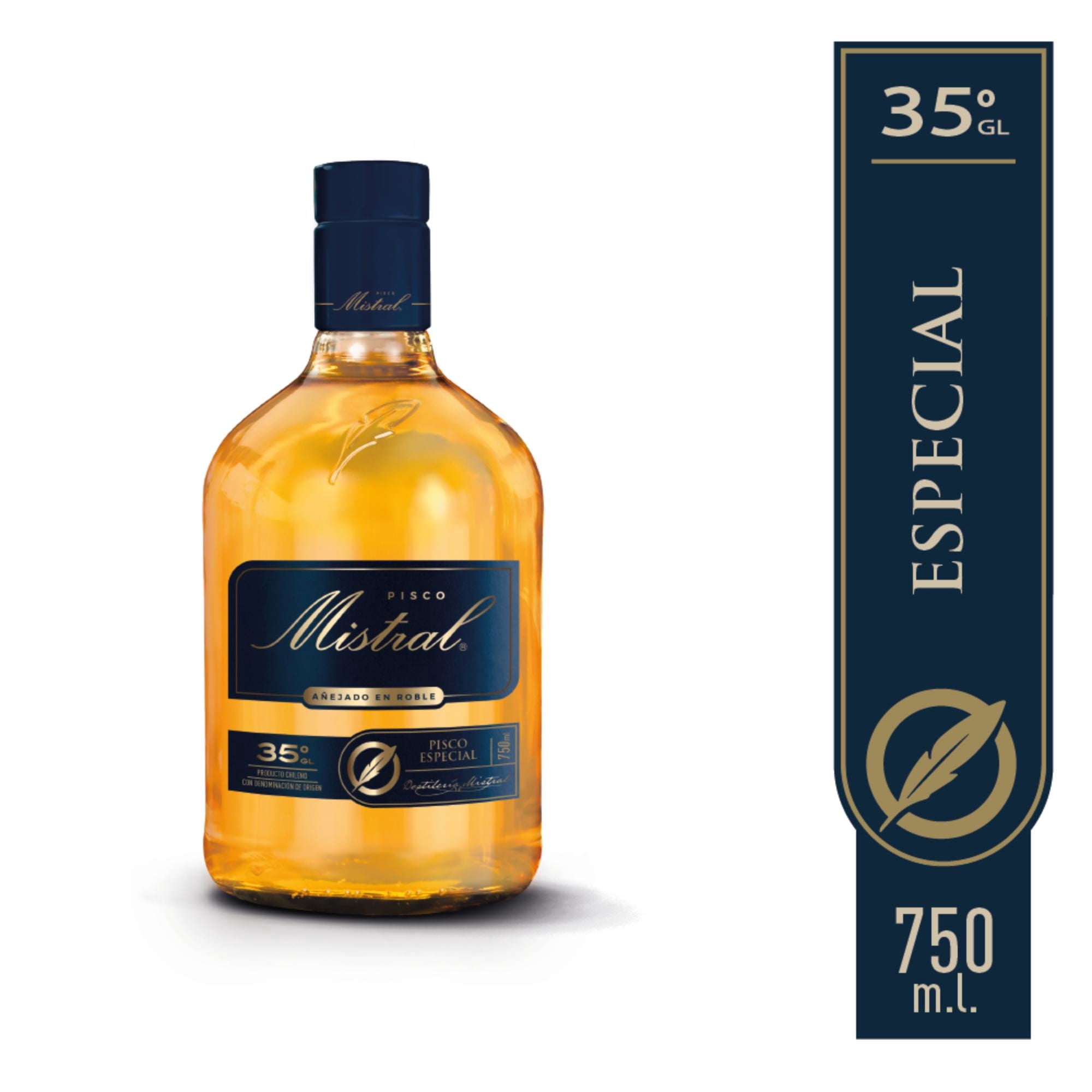 Pisco Mistral 35° Especial Añejado En Roble Botella