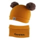 thumbnail image 2 of 2 unids conjunto bebé invierno cálido sombrero de punto infantil niño pom gorro gorro amarillo, 2 of 4