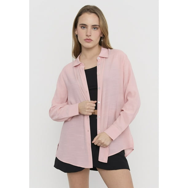 Blusa Mujer Manga Larga Rosado Corona