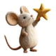 thumbnail image 5 of Figura En Miniatura De Ratón De Fieltro Hecho A Mano Con Estrella Para Regalo De Cumplea?os O Fiesta Navide?a, Estilo A, 5 of 5