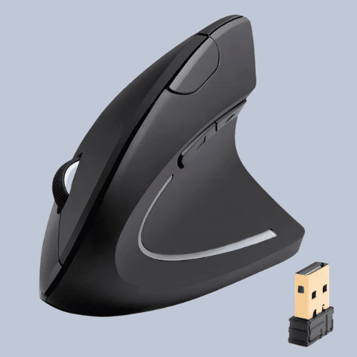 Ergostore - Mouse Vertical Ergonómico Inalámbrico 6 Botones Recargable