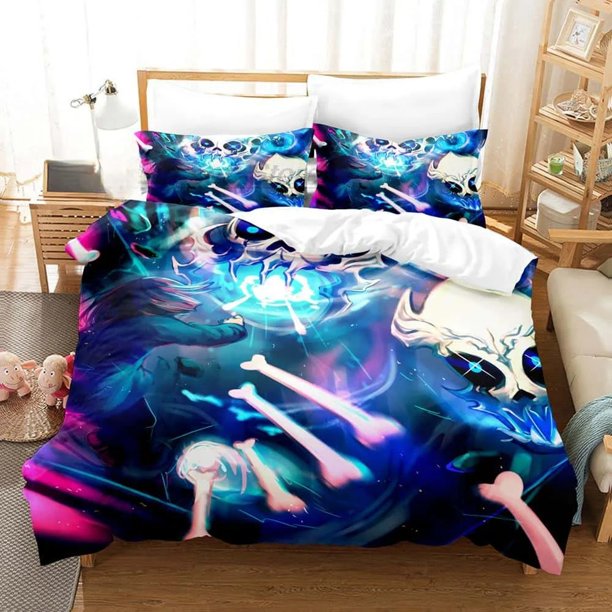 Cartoons Undertale Sans Bedding Set Bed Set Adult Kid Bedroom Duvet cover Sets Home Textiles