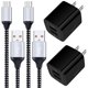 thumbnail image 1 of Cargador VIFIGEN Android, paquete de 2 unidades, 2,1 A, con cable micro USB de 6 pies, 1 of 7